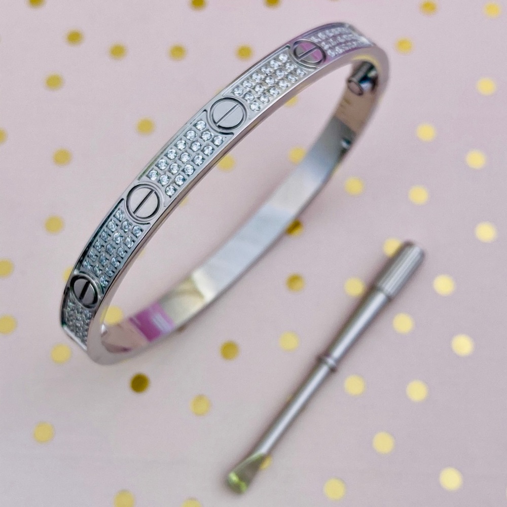 18K Amore Bangle Silver Bracelet with Screwdriver